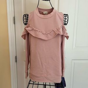 Kate Spade pink ruffles sweater